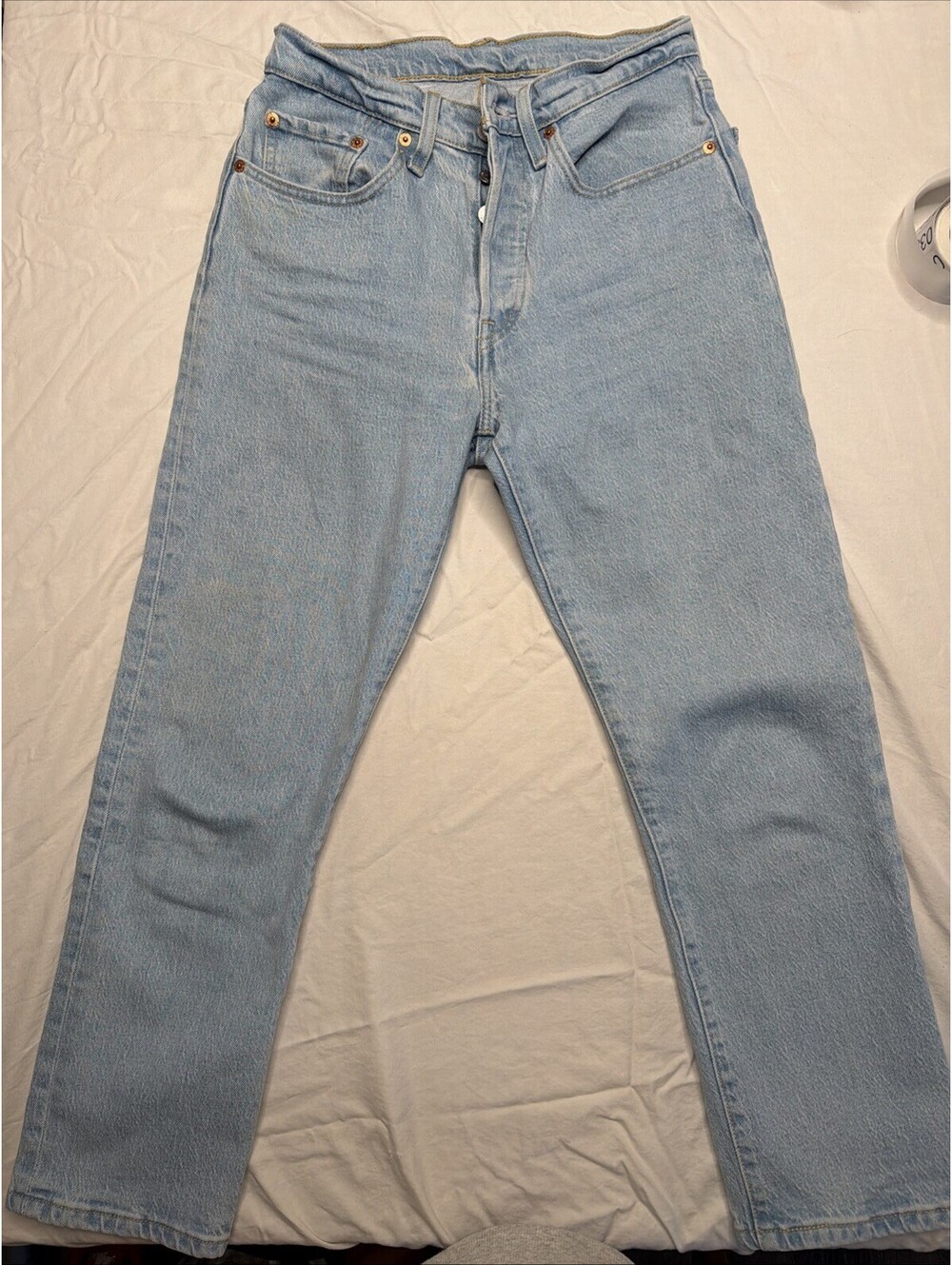 Levi’s Women’s Light Wash Straight Leg Jean Button Fly High Waist 378